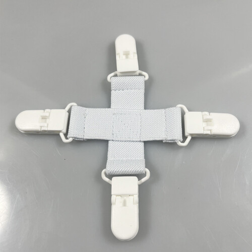 (White) Bed Sheet Holder - No Tangling for Home & Dorm