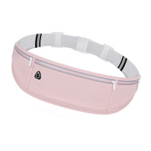 Waterproof Nylon Waist Bag Fanny Pack, Large Capacity, Pink, Lightweight