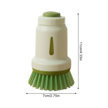 (Green) Ergonomic Kitchen Brush with Liquid Dispenser