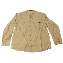 Herrenkal (Men’s) Khaki Baumwolle Arbeitshemd langarm, 4XL mit Brusttasche