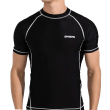 (Black Swimsuit, 3XL) Men\'s Quick-Dry Surf Wetsuit for Snorkeling & Swimming