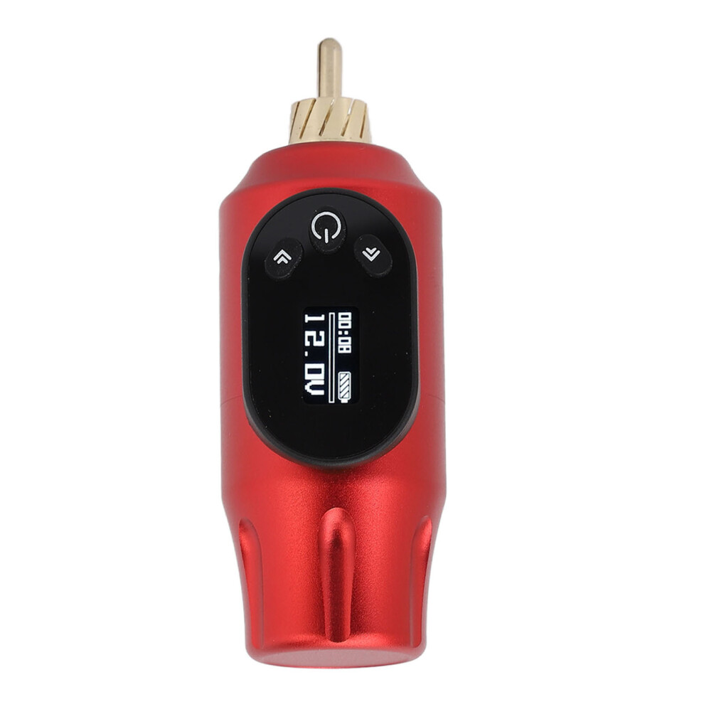 Red Wireless Tattoo Power Supply 2000Mah Oled 28X80mm