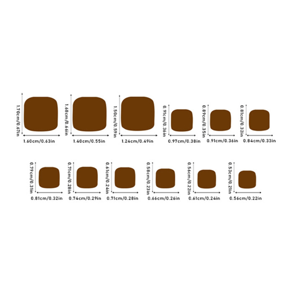 Dachuang Beauty 24Pcs Colorful French Tip Press-On Toe Nails For Women
