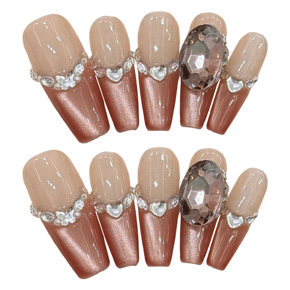 Dachuang Beauty (718) Glossy Nude Fake Nails, Chip-Proof & Long-Lasting