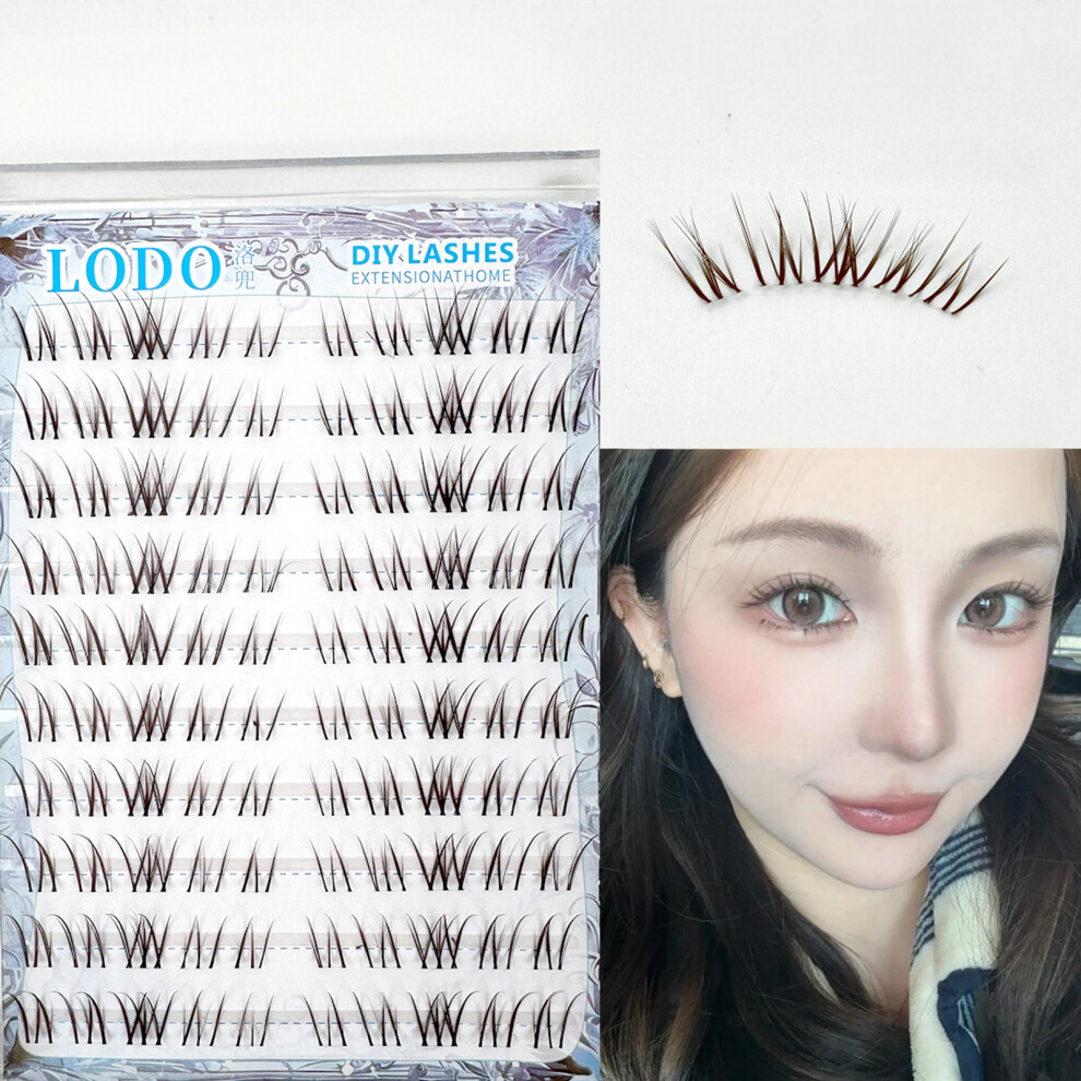 Zhouq-Outdoors Korean False Eyelashes C Curl 9-13Mm Synthetic