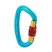 D-Form Sicherheits-Schnellverschlussverbinder Blaues Legierungsstahl Kletterprotektor 2500kg