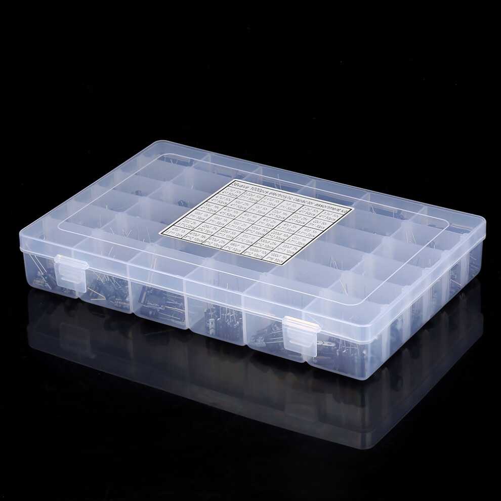 1000Pcs Assorted Electrolytic Capacitors Kit 0.1Uf-1000Uf 10V-50V 7681388577075
