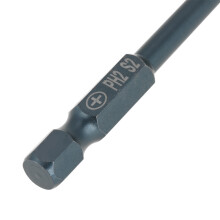 10 Stück S2 Stahl PH2 Kreuzschlitz-Schraubendreher-Bit-Set 1/4" Sechskant 100mm