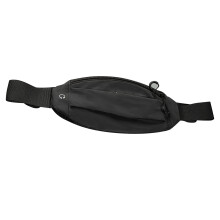 Reflective Waterproof Sports Waist Bag – Small Nylon Fanny Pack for Running, Outdoor Black