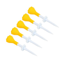 5 pcs Yellow Rubber Golf Tees, Smooth Surface, 36g, Training Kit