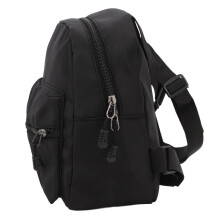 Waterproof Nylon Mini Backpack for Women and Girls, Black, Compact and Stylish