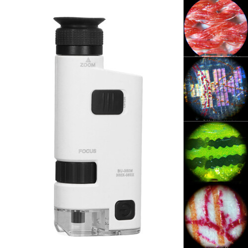Universal LED Cellphone Microscope 300x‑350x Zoom Clip On