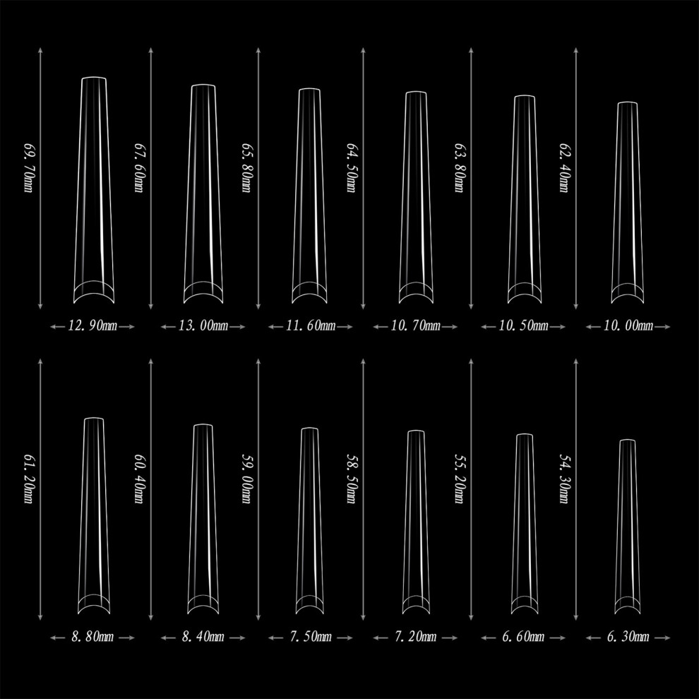 Dachuang Beauty (1) Transparent Nail Extension Tips For Salons & Diy (50 Chars)
