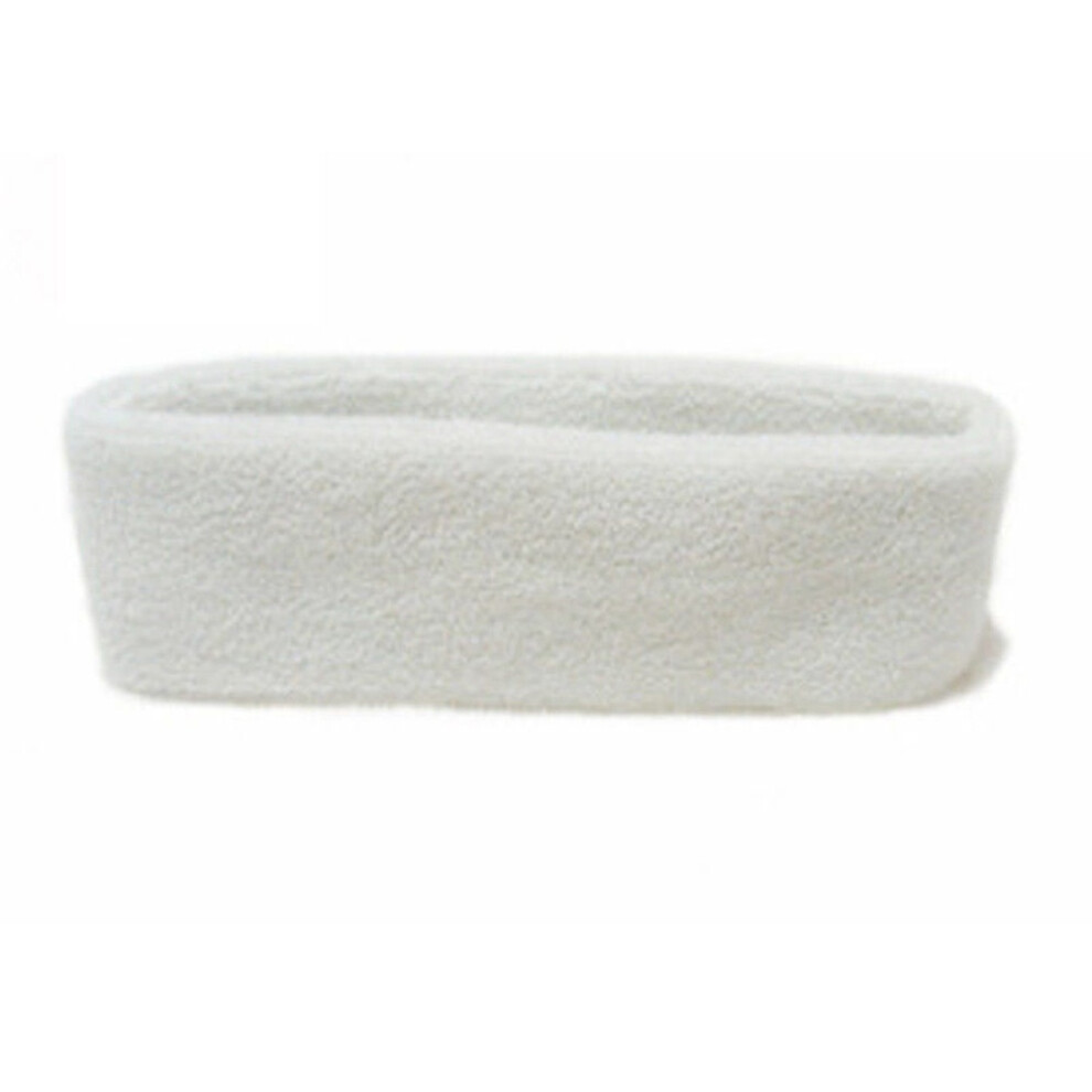 Photos - Hair Pin / Headband / Elastic Hair Tie Men\'s Cotton Sweatband for Yoga & Sports(White)