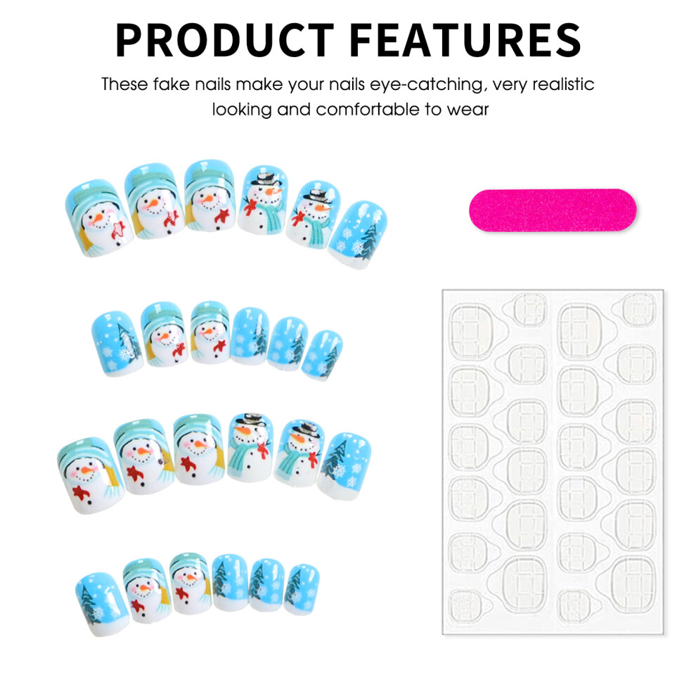 Phui-Pet-Supplies Durable Christmas Blue Resin Fake Nails