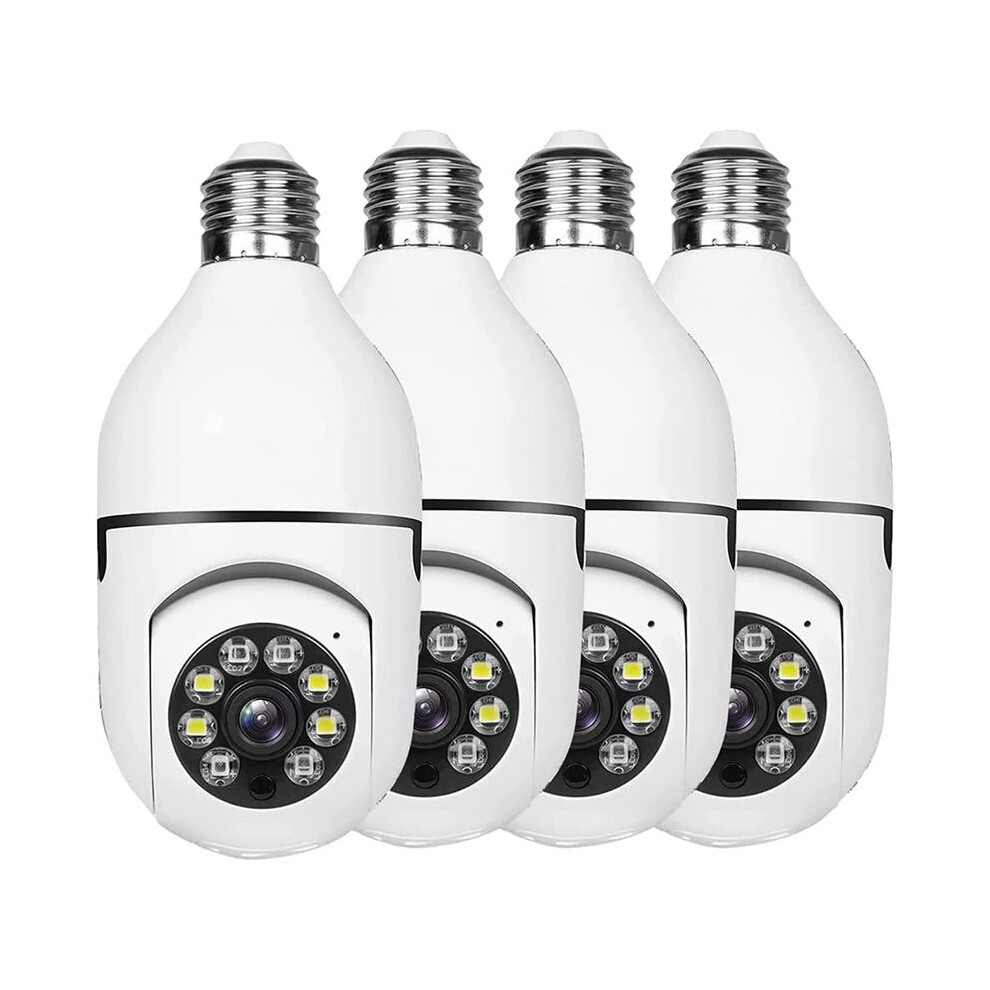 Photos - Surveillance Camera 4 Pack Light Bulb Security Camera Outdoor,2.4G Wifi Light Socket Security Camera,Security Camera Light Bulb Outdoor