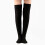 (Black) Women\'s Winter Thigh High Knit Socks 1