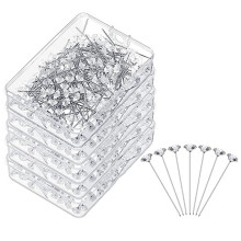 1000 Pcs Corsage Boutonniere Pins 1.5 Inch Bouquet Pins Flower Pins Diamond Rhinestones Pins Crystal  Straight Pins