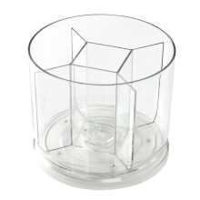 360 Graden Draaibare Potloodhouder voor Bureau, 5 Sleuven Draaiende Acryl Bureau-Potloodpen-Organizer voor Kantoorschool