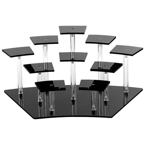 10 Tier Acrylic Display Stand, Acrylic Riser Display Stand Perfume Holder, Riser Display Shelf Multilevel Stands