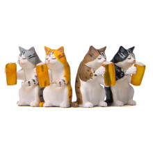 Cute Miniature Cat Garden Statue Decor, Outdoor Statues Outdoor Patio Table Decorations, Plant Decorations for Pots