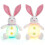 2Pcs Easter Bunny Decorations Easter Gnomes, LED Easter Decor Handmade Swedish Tomte Doll, Spring Decorations for Home 1