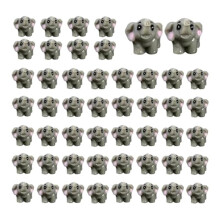 50 Figuras de Animales de Resina, Miniaturas de Animales Pequeños, Miniatura de Animales Salvajes (Elefante)
