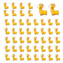 50 Stuks Dieren Beeldjes Hars Kleine Dierenminiaturen Wilde Dieren Miniatuur (Giraffe)