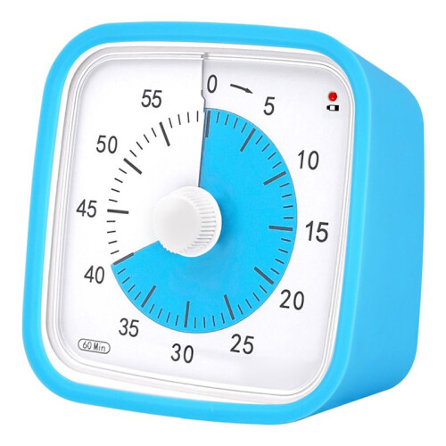 Children Student Study Manual Visual Timer Alarm Clock Kitchen Timer with Protective Cover  Manager