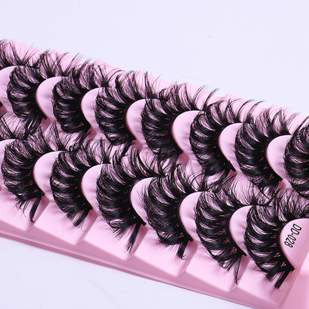 Dachuang Beauty (028) 10 Pairs False Eyelashes For Wedding & Stage