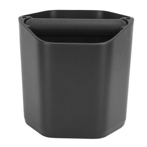 Large Capacity Coffee Knock Box with Knock Bar Nonslip Base Black Finish 2