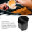 Large Capacity Coffee Knock Box with Knock Bar Nonslip Base Black Finish 5