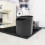 Large Capacity Coffee Knock Box with Knock Bar Nonslip Base Black Finish 4