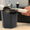 Large Capacity Coffee Knock Box with Knock Bar Nonslip Base Black Finish 8