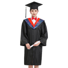 (red, S) Adult Graduation Cap & Gown Set for College
