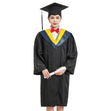 (Yellow, S) Adult Graduation Cap & Gown Set for College