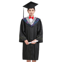 (Gray, 2XL) Adult Graduation Cap & Gown Set for College