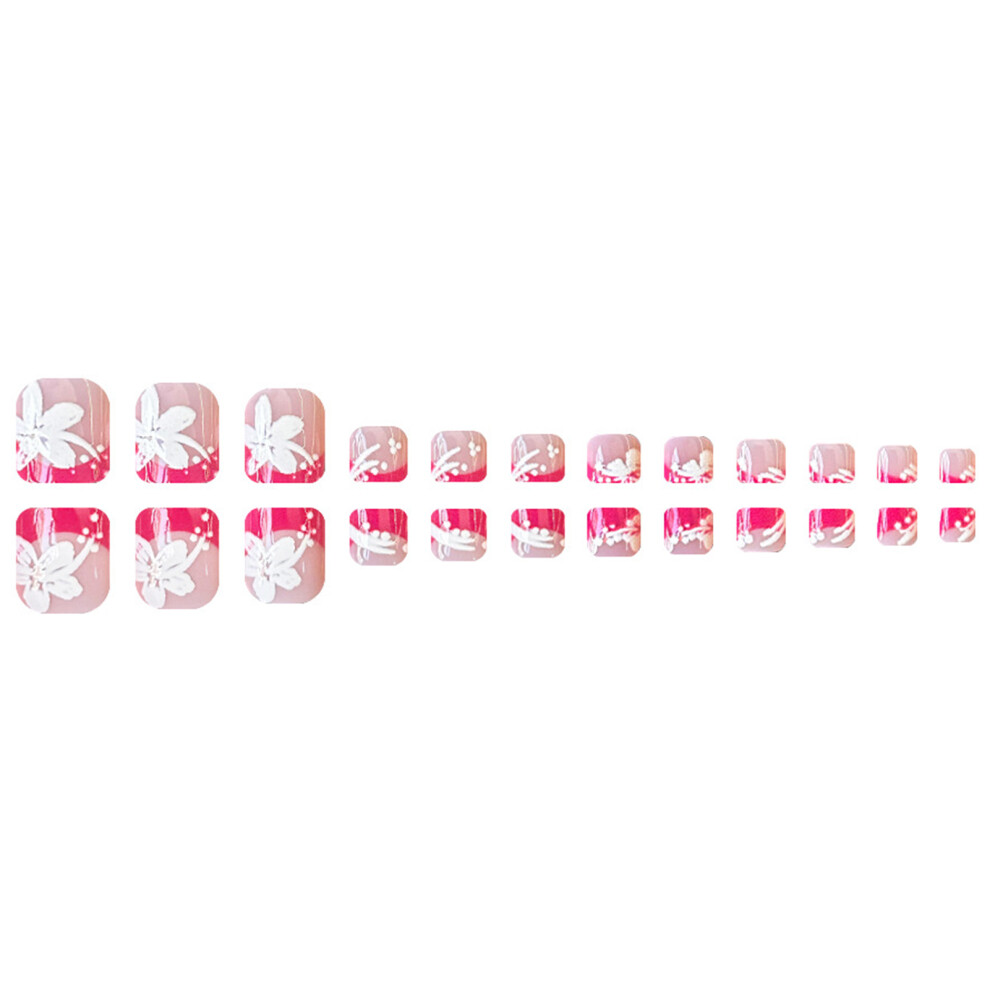 Reach-Tools Pink Tip Fake Nails, Long Lasting & Flexible
