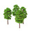 20 Pack 70mm Scale Architectural Model Trees for Railroad Layout Gardens 1