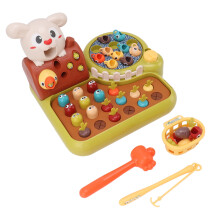 Multifunctional Educational Children Toy – Happy Farm Hammering & Fishing Game