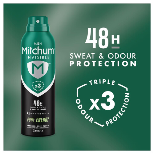 Mitchum Mitchum Invisible Men 48HR Protection Aerosol 1