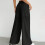 (Black, M) Women\'s Summer Wide Leg Pants for Work & Commuting 2