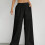 (Black, M) Women\'s Summer Wide Leg Pants for Work & Commuting 3