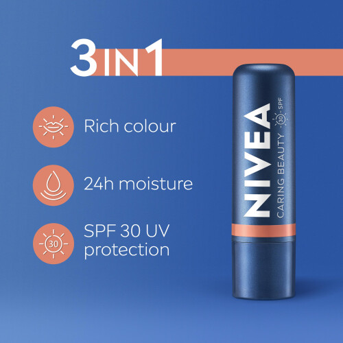 NIVEA NIVEA Caring Beauty Nude Lip Balm 1