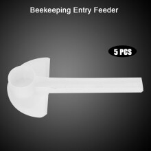 5 Pack Beekeeping Entry Feeders 3.1cm Plastic White Honey Hive Tool