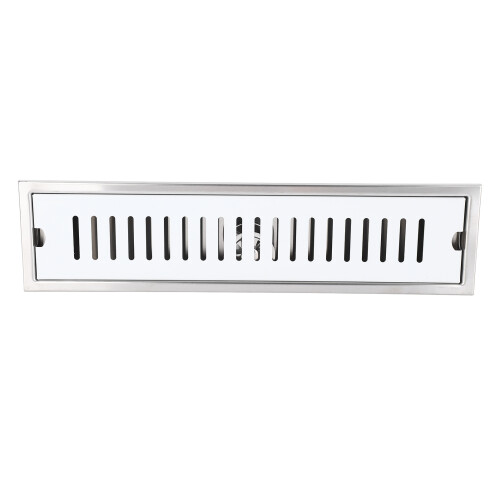 304 Stainless Steel 40cm Rectangular Shower Floor Drain with Removable Cover