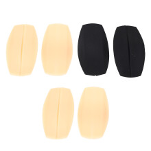 3 Pairs Silicone Bra Strap Cushions Non-Slip Shoulder Pads Skin/Black