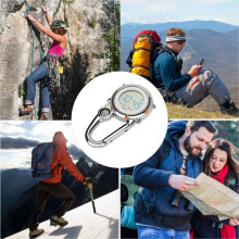2X Clip Carabiner Digital Watch Luminous Sports Watches Carabiner Watch for Hikers Mountaineering Outdoor Orange