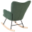 Beliani Rocking Chair OULU Fabric Emerald Green 8