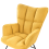 Beliani Rocking Chair OULU Fabric Yellow 5